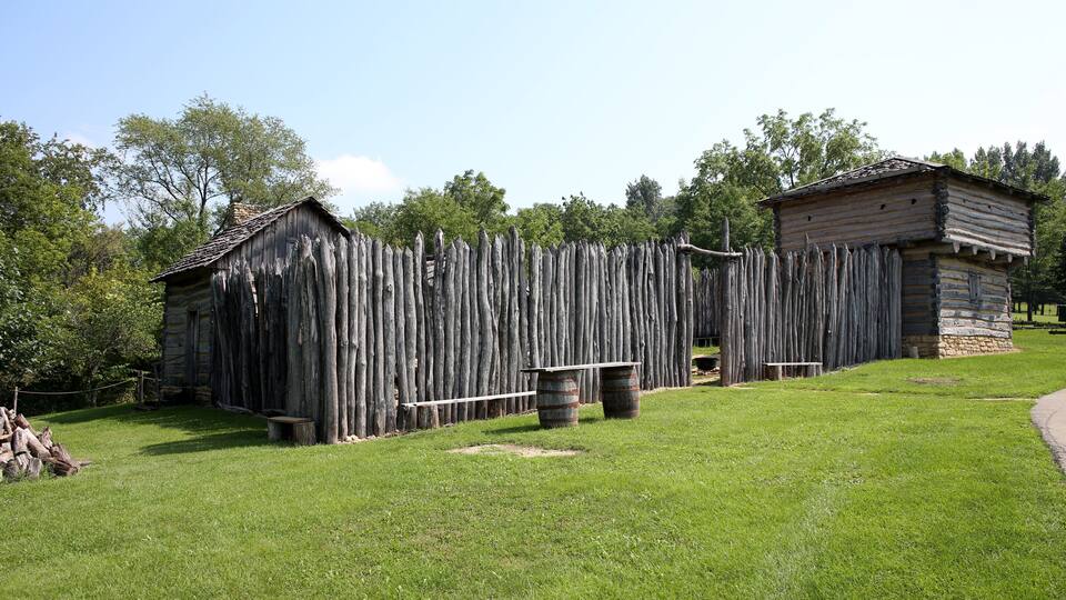 Historic Fort Apple River in Illinois, USA