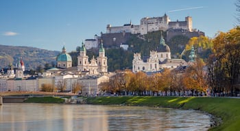 Altstadt featuring a lake or waterhole and heritage architecture