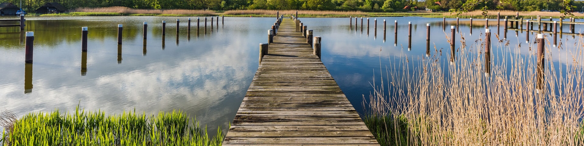 Jetty in the port of Prerow, Mecklenburg-Western Pomerania (Mecklenburg-Vorpommern), Germany
