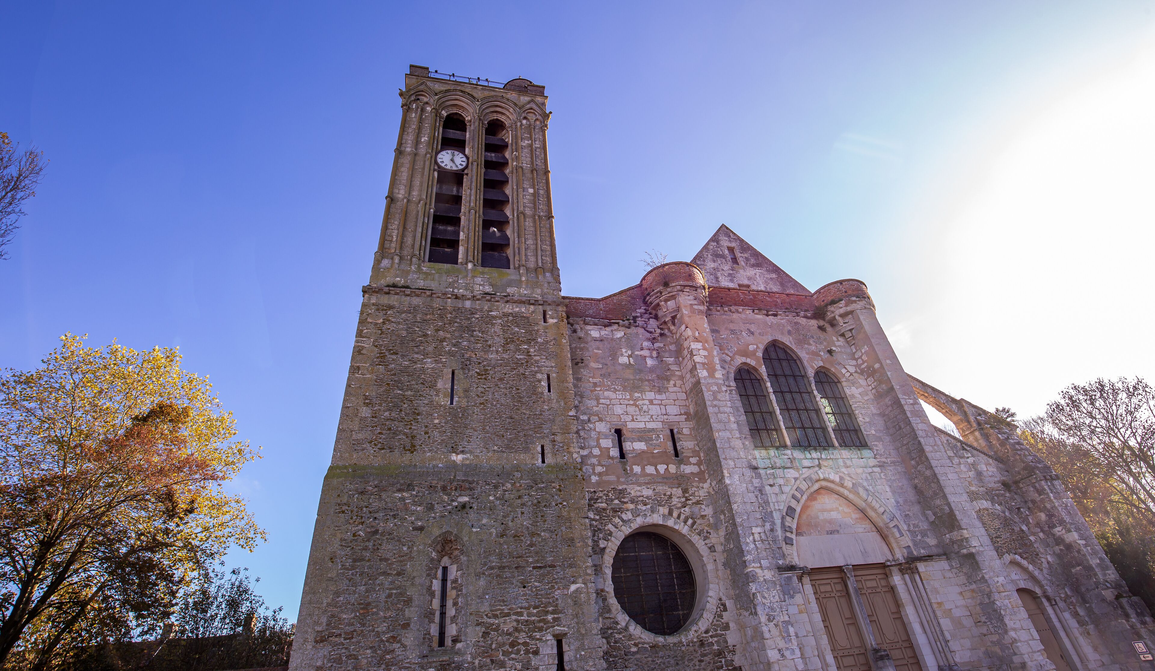 Collegiate saint martin church, Champeaux, France, exteriors