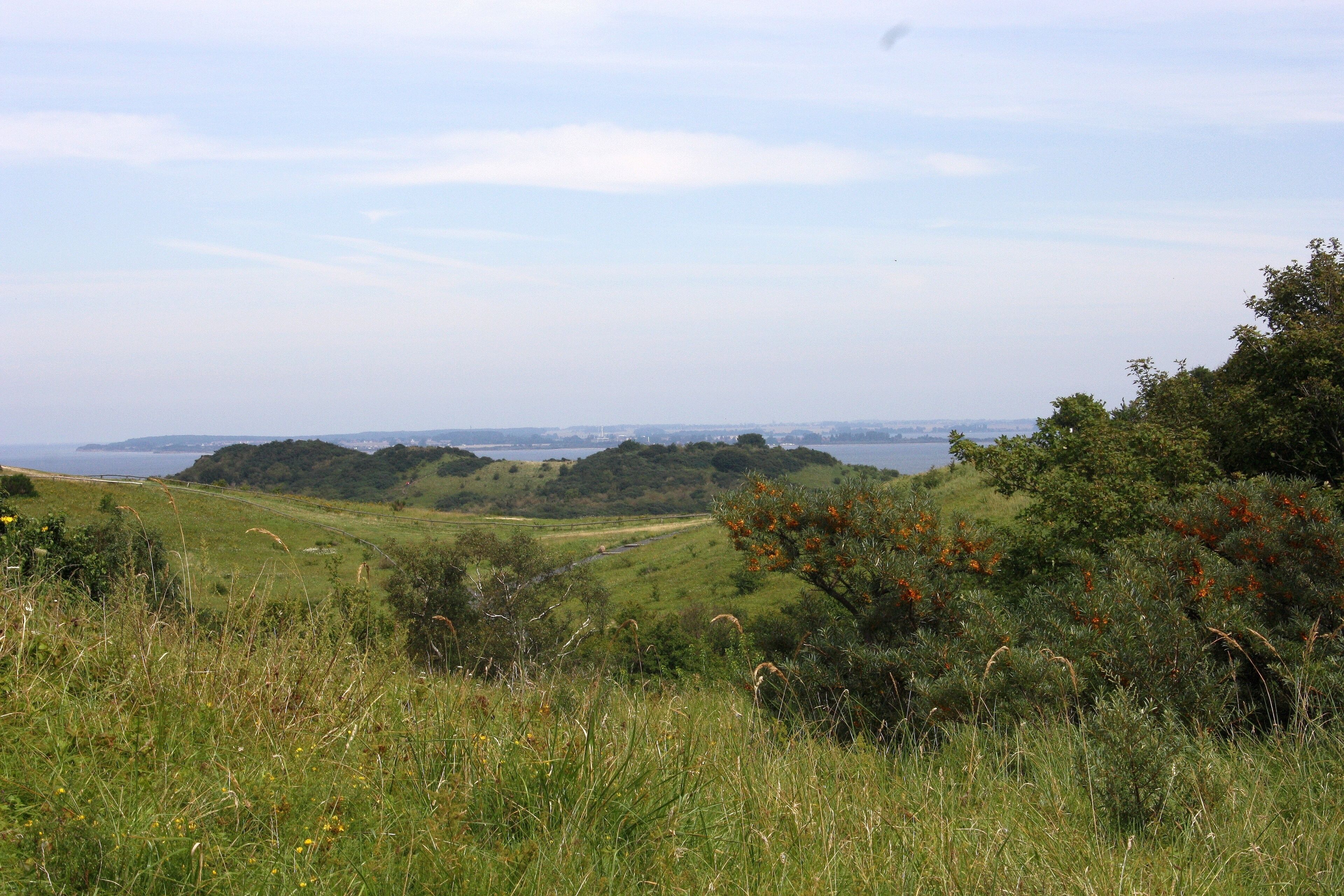 Ostseeinsel Hiddensee - Blick vom Dornbusch Richtung Rügen / Dranske