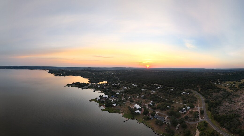 Sunrise at Bluffton peninsula at Lake Buchanan.