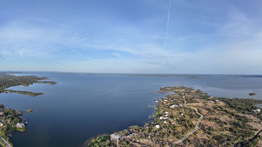 Sunrise at Bluffton peninsula at Lake Buchanan.