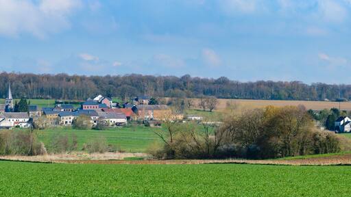 Panoramic view over the city Froidchapelle Walonia Belgium