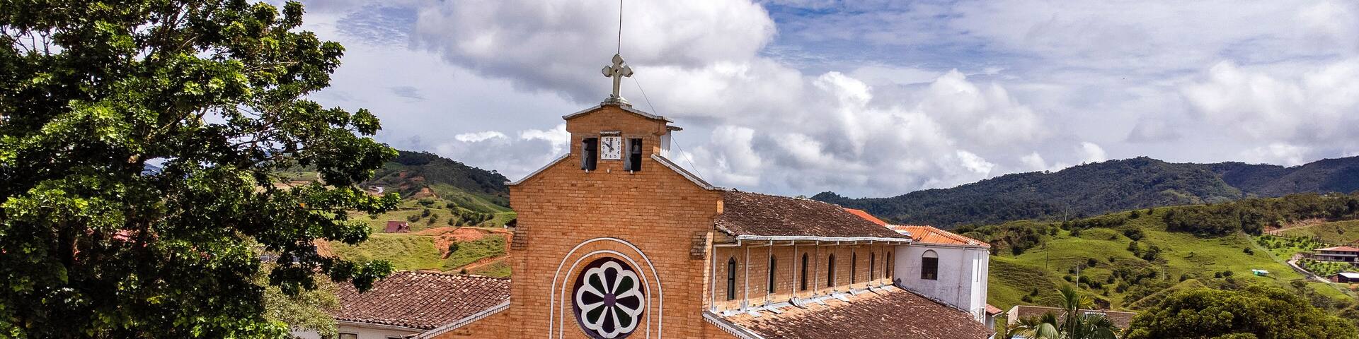 Alejandria, Antioquia - Colombia. November 16, 2025. San Pedro alejandrino, a Catholic church.