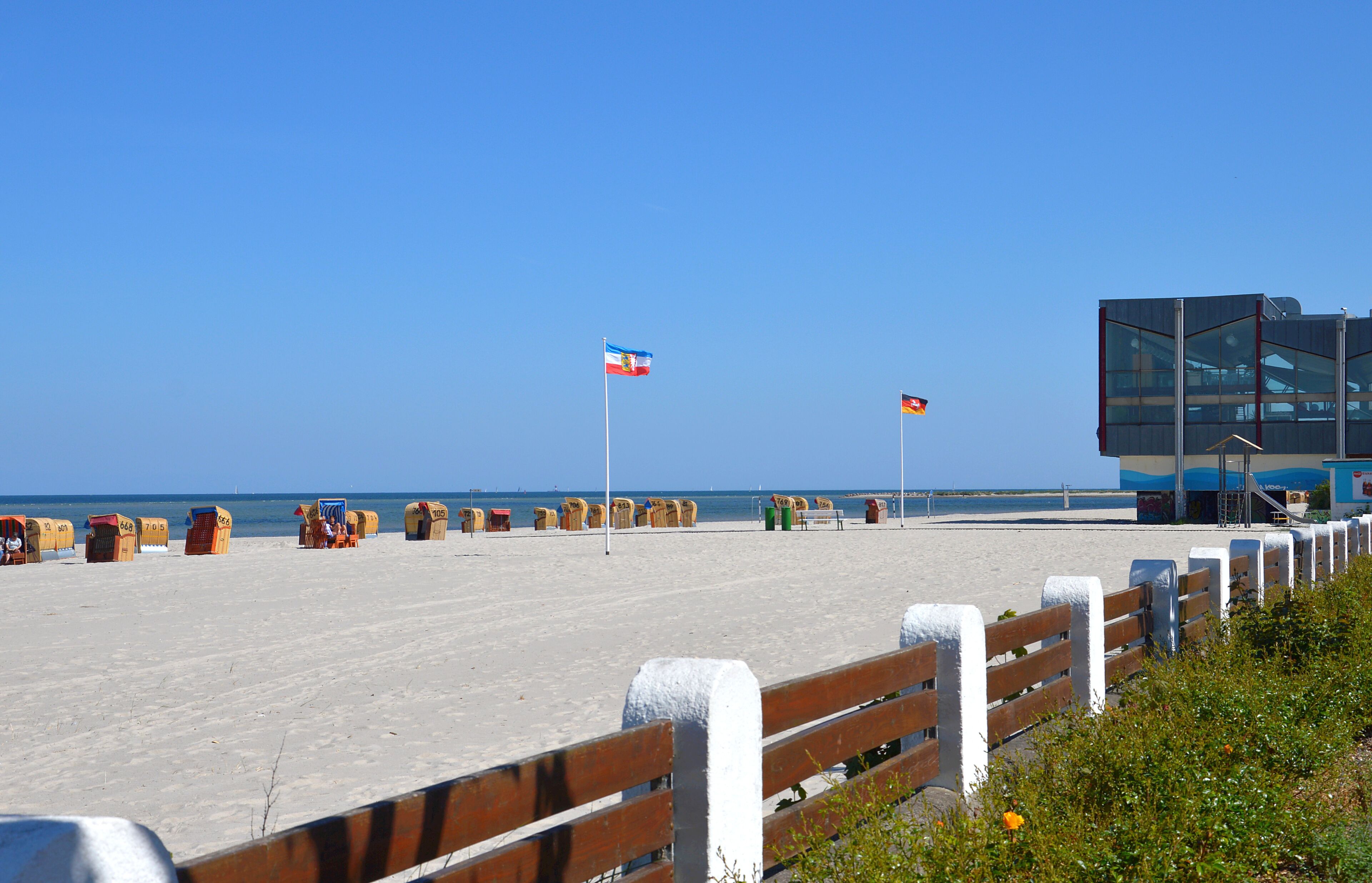Beach of Laboe at the Kiel Fjord (Germany), 