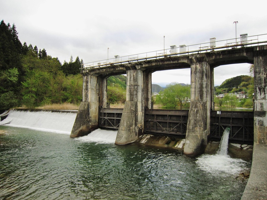 Miho power station weir.