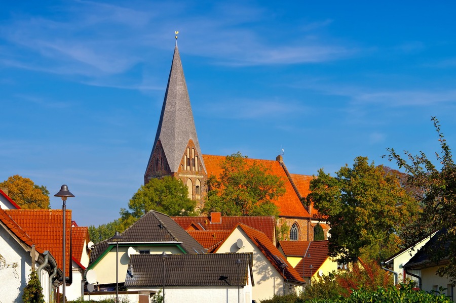 Poseritz auf der Insel Rügen, Kirche - in Poseritz the church, island Ruegen
