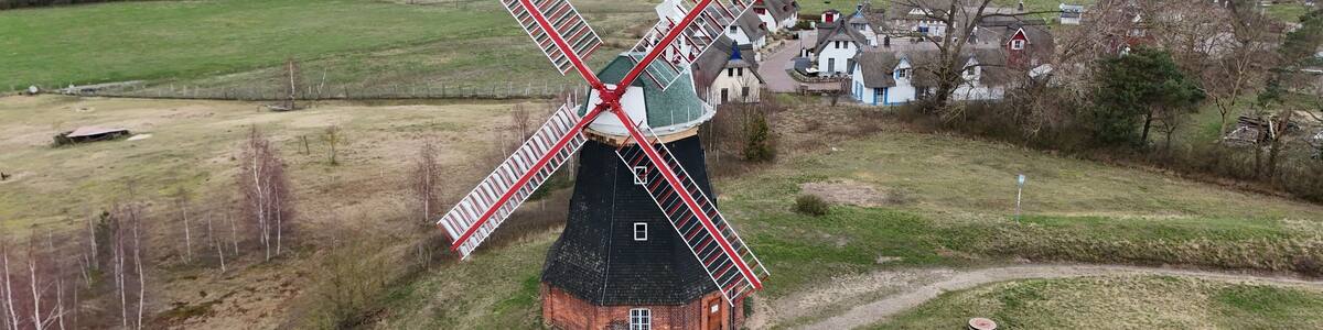 Aerial view of Windmuhle Stove. Boiensdorf, Germany