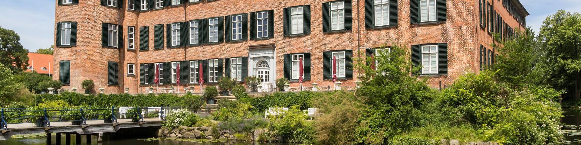 Pond and historic castle in Eutin, Germany