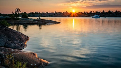 Amazing sunset in the Bad River Channel, French River Provincial Park