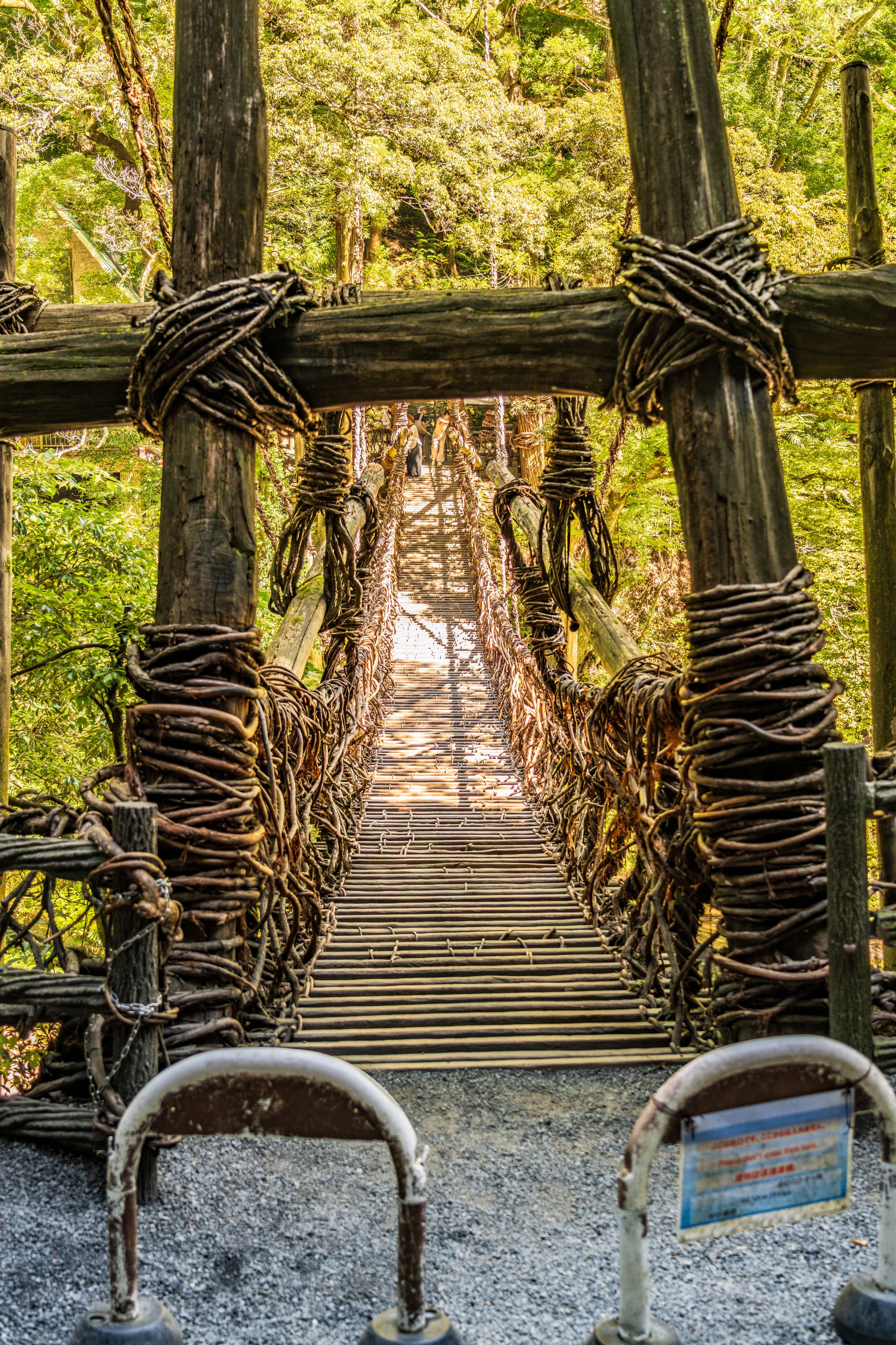 Iya no Kazurabashi vine suspension bridge over the Iya Valley in Tokushima, Japan.