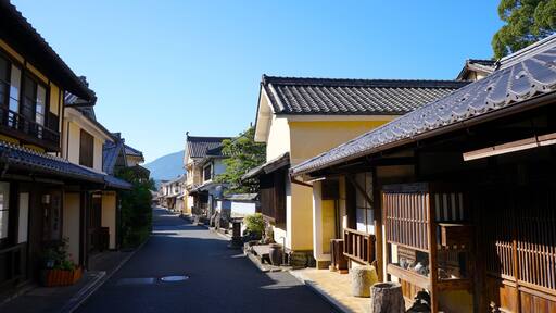 Street in The Uchiko Town, Ehime, Japan