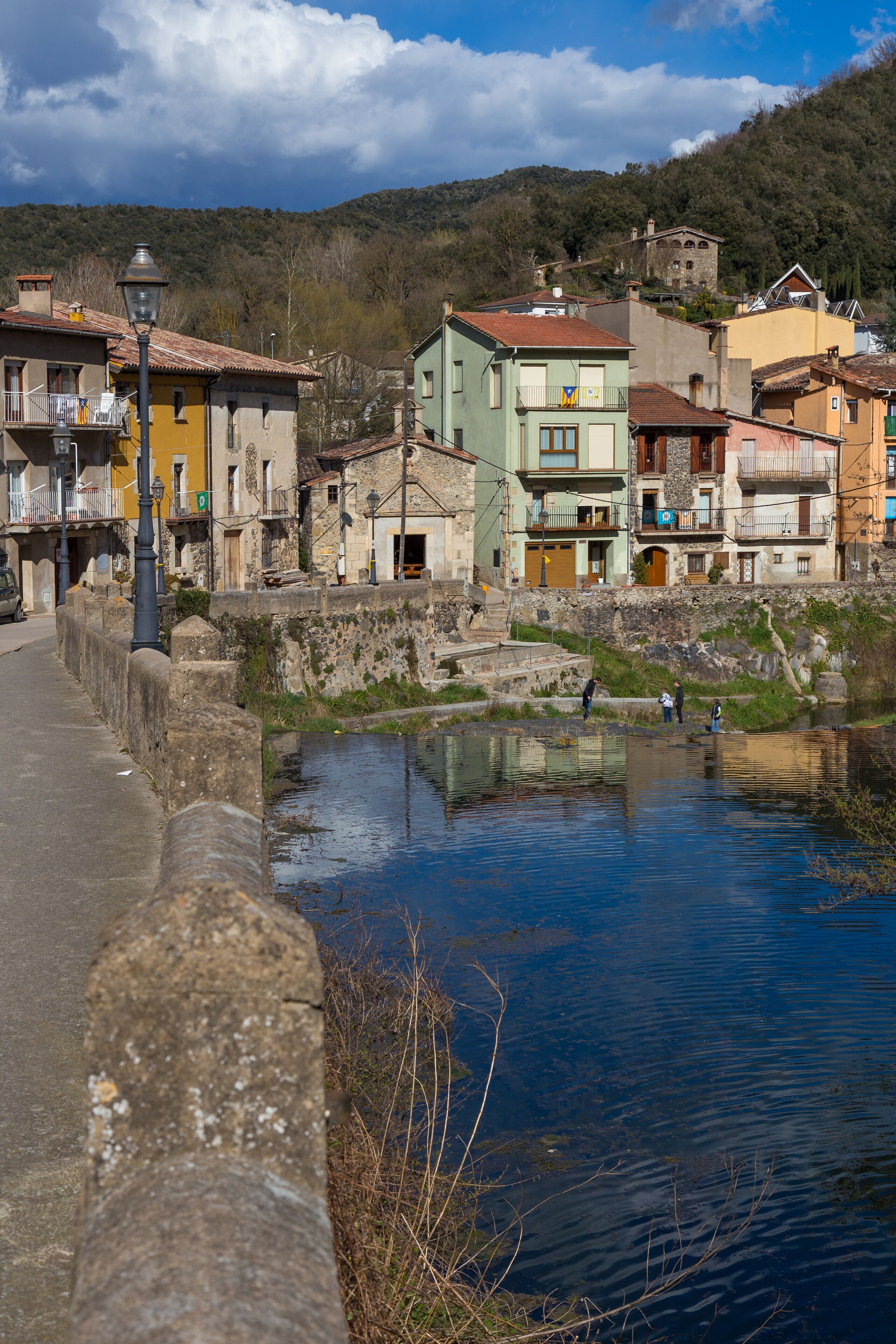 Beautiful old stone houses in Spain