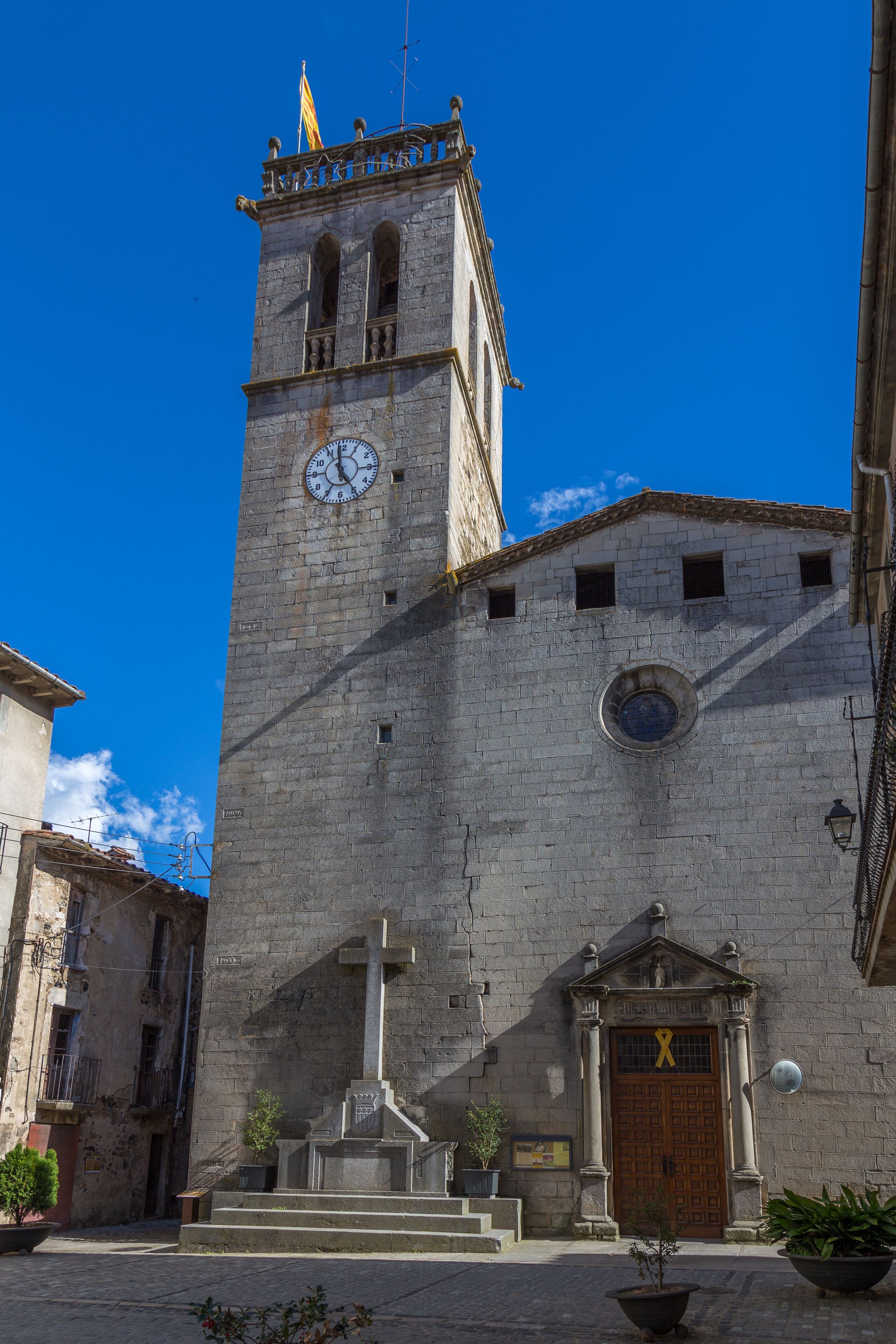 Beautiful old stone houses in Spanish ancient village