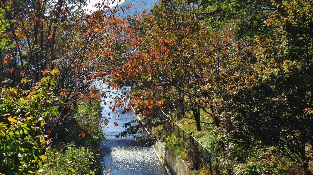 Numao River spilled from Lake Haruna.