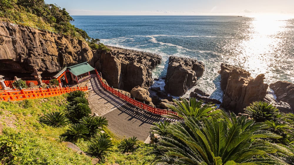 Udo jingu, a Shinto shrine located on Nichinan coastline, Kyushu, Japan