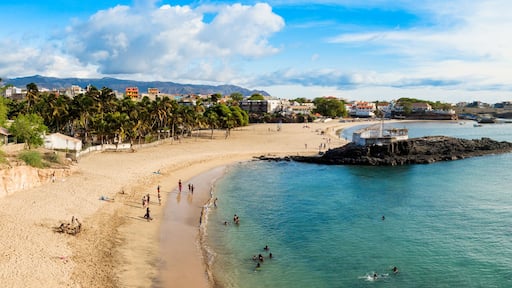 Panoramic view of Tarrafal beach in Santiago island in Cape Verd