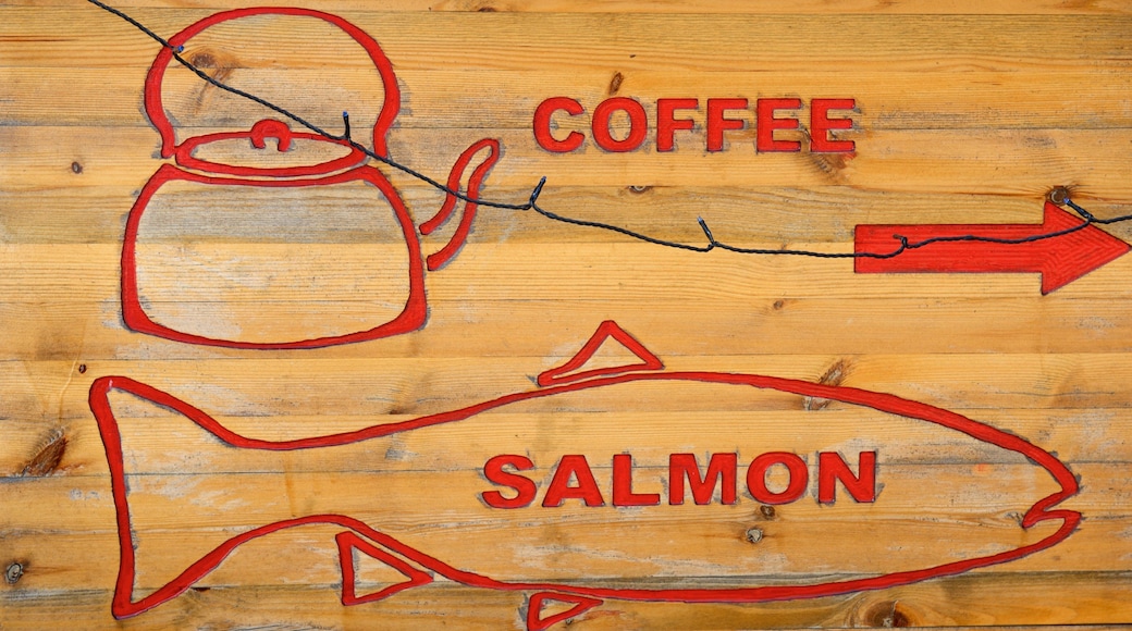 Santa Claus Village which includes signage