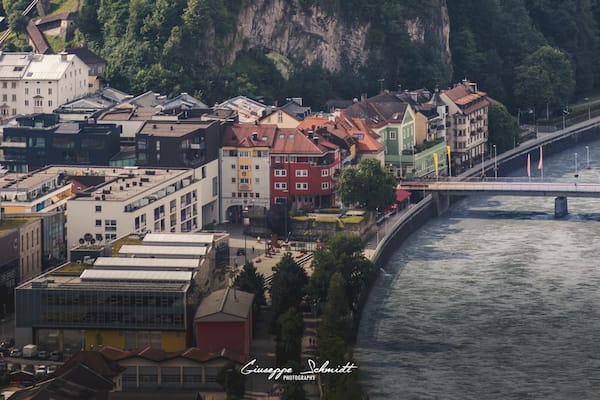 Standing on the "Burg Thierberg" you will get an amazing view over the Kufstein region and the "Kaiser Mountains". From here you can also see the giant structure of the "Kufstein Fortress".