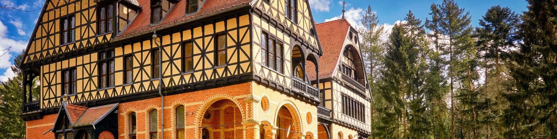 Hunting lodge in the woods in Gelbensande. Germany