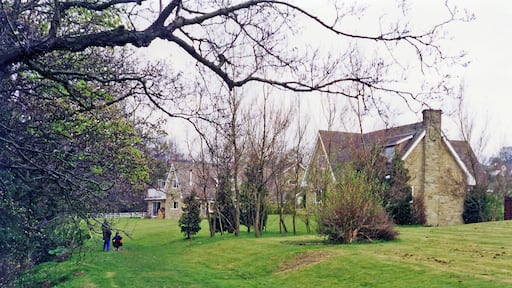 Site of former Darley station. View eastward along track of ex-NER Pateley Bridge from Harrogate. The station seemingly where the new houses are, closed 2/4/51 to passengers (goods 2/10/53); goods continued to Pateley Bridge until 31/10/64.