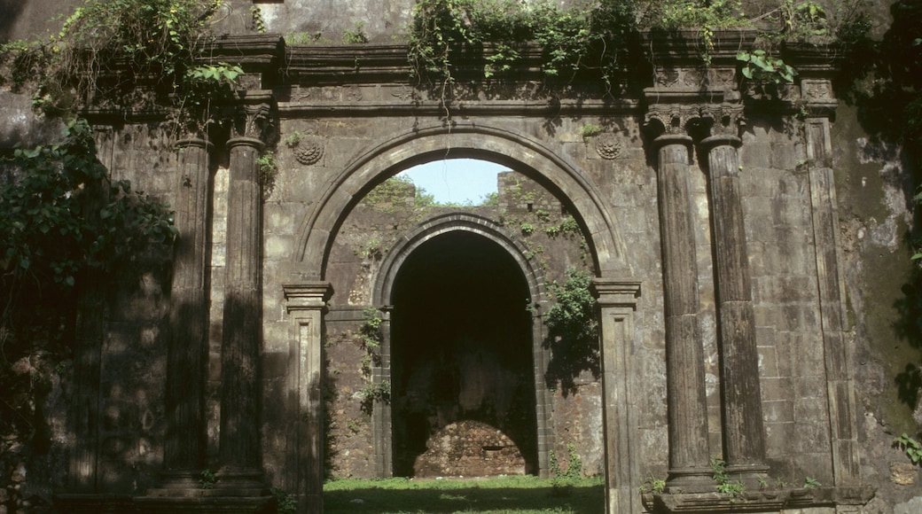 Arches with Portuguese architecture in the Vasai fort, near Mumbai, India
