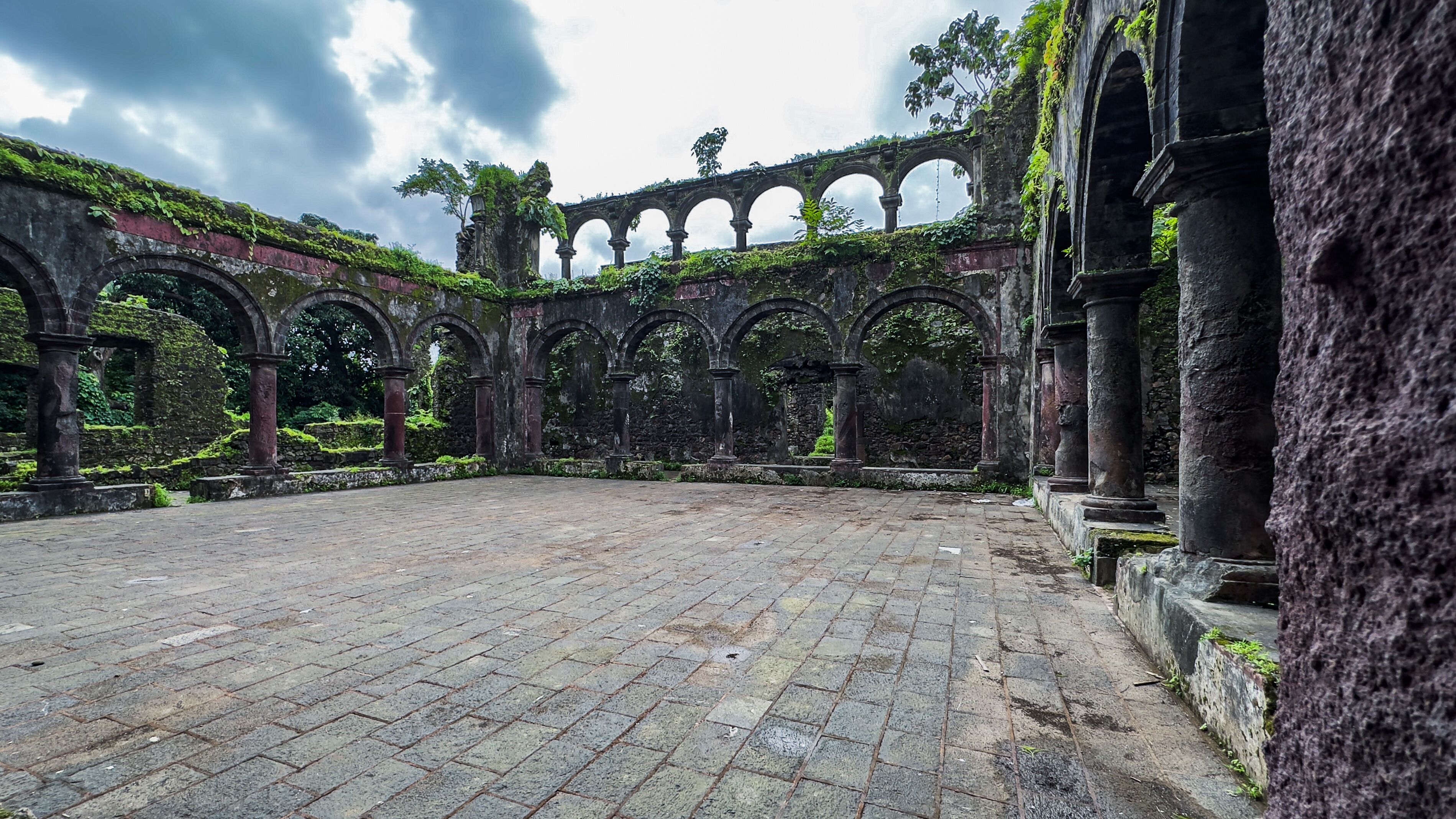 Fort Vasai in India. Ruined fort of the town of Vasai, Konkan Division, Maharashtra, India.