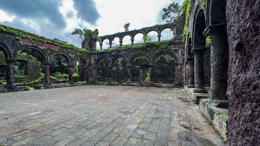 Fort Vasai in India. Ruined fort of the town of Vasai, Konkan Division, Maharashtra, India.