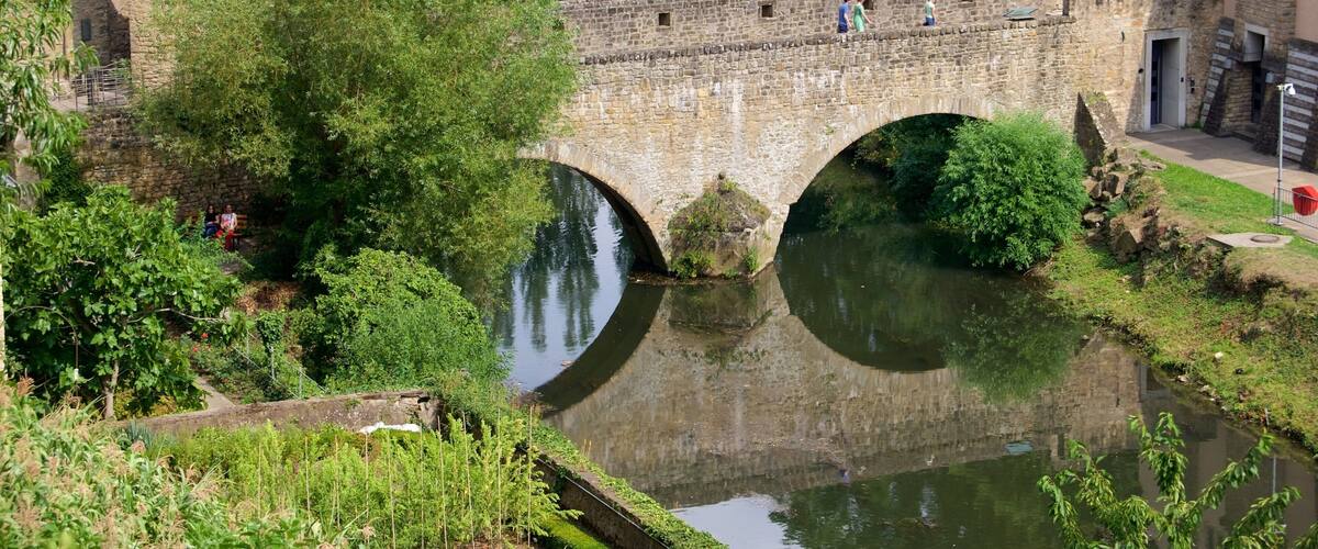 Luxemburg inclusief historische architectuur en een rivier of beek