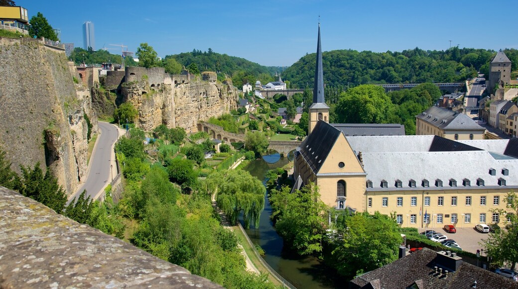 Luxembourg showing heritage architecture and a city
