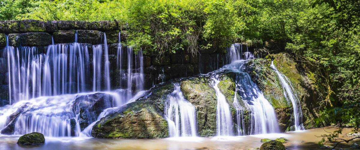 Geratser waterfall, near Rettenberg, Allgaeu, Bavaria, Germany, Europe