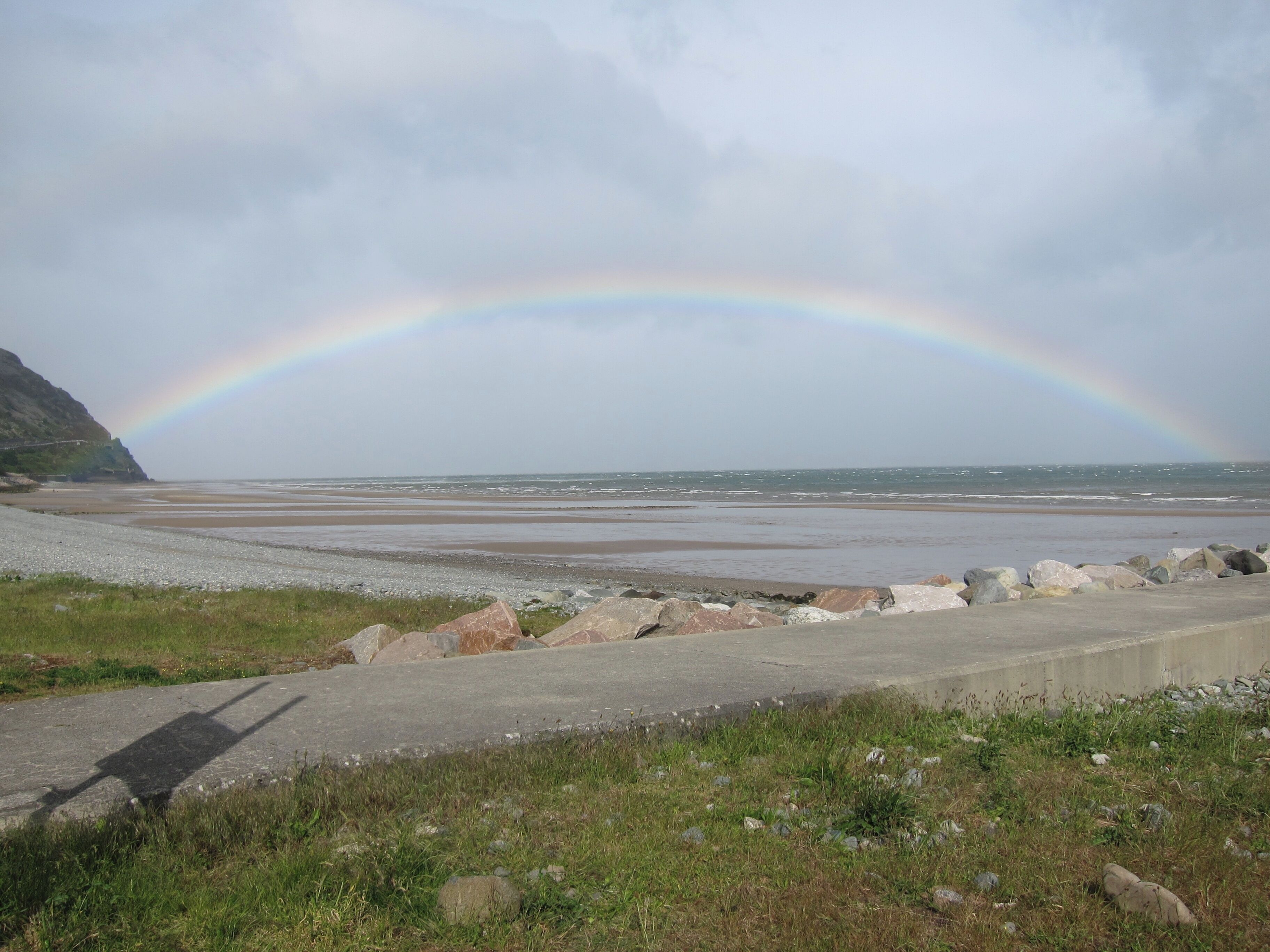 Pretty much sums up how the day had gone: weird and wild. Had to walk about a quarter of the way from Benllech to Menai Bridge, and then was blown along this coastal route to Conwy. After that it was 2-3 hours of rain and strong winds.