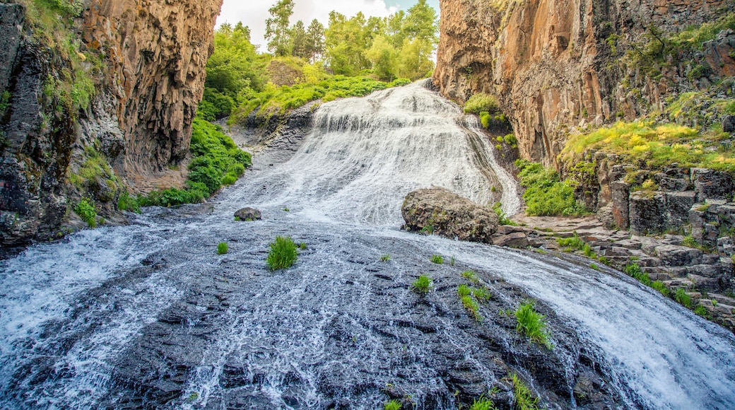 Jermuk waterfall on Arpa river in Armenia