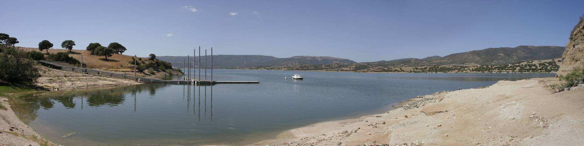 Panoramic view of Lake Coghinas, in the side of Oschiri