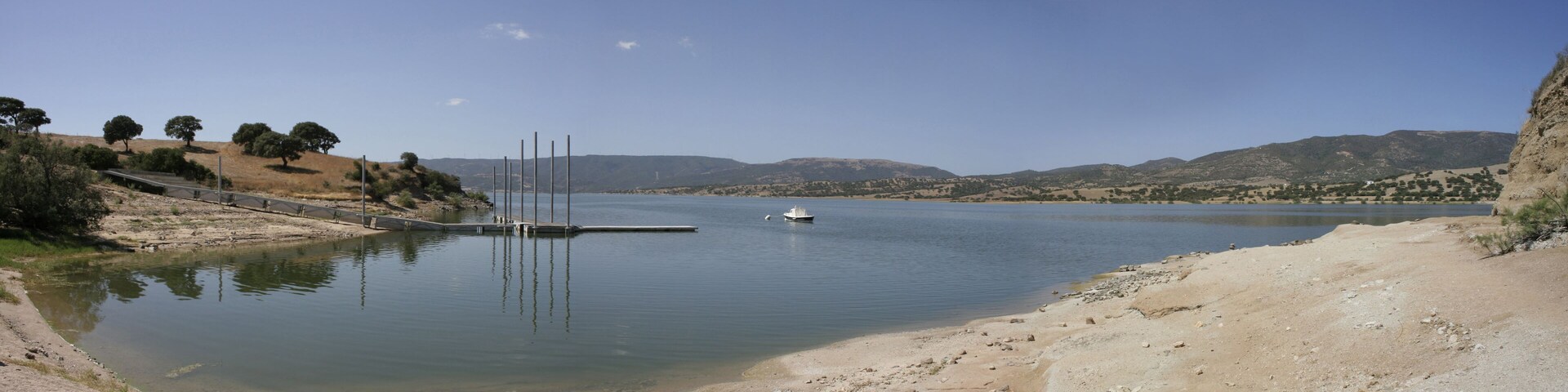 Panoramic view of Lake Coghinas, in the side of Oschiri