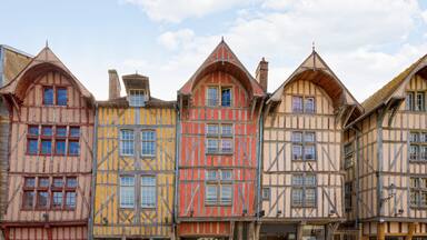 Medieval facades at Troyes, France
