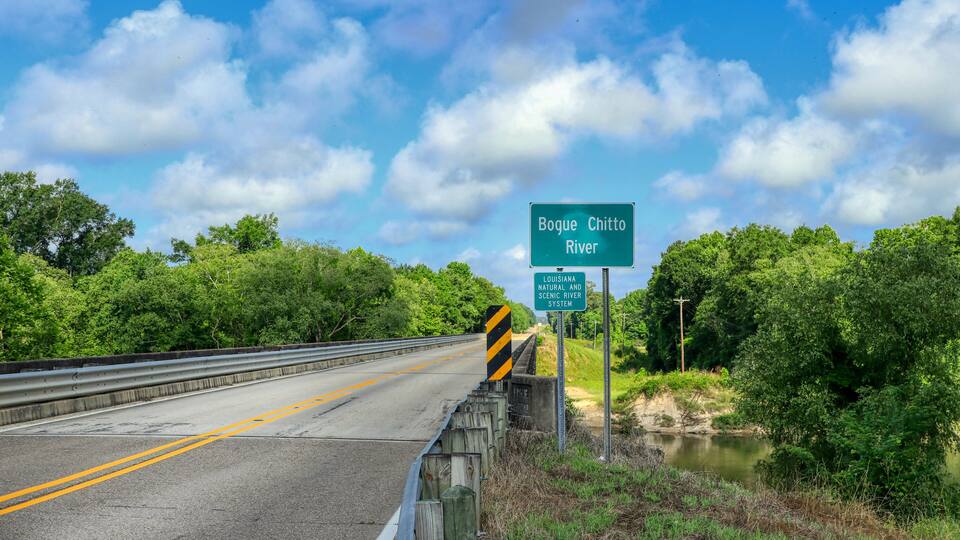 Bogue Chitto River bridge in Louisiana