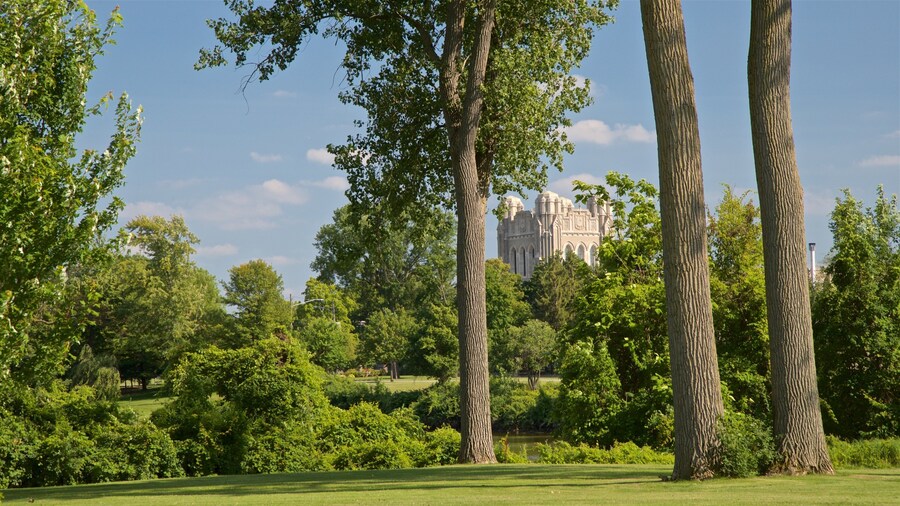 Ojibway Island mostrando um jardim