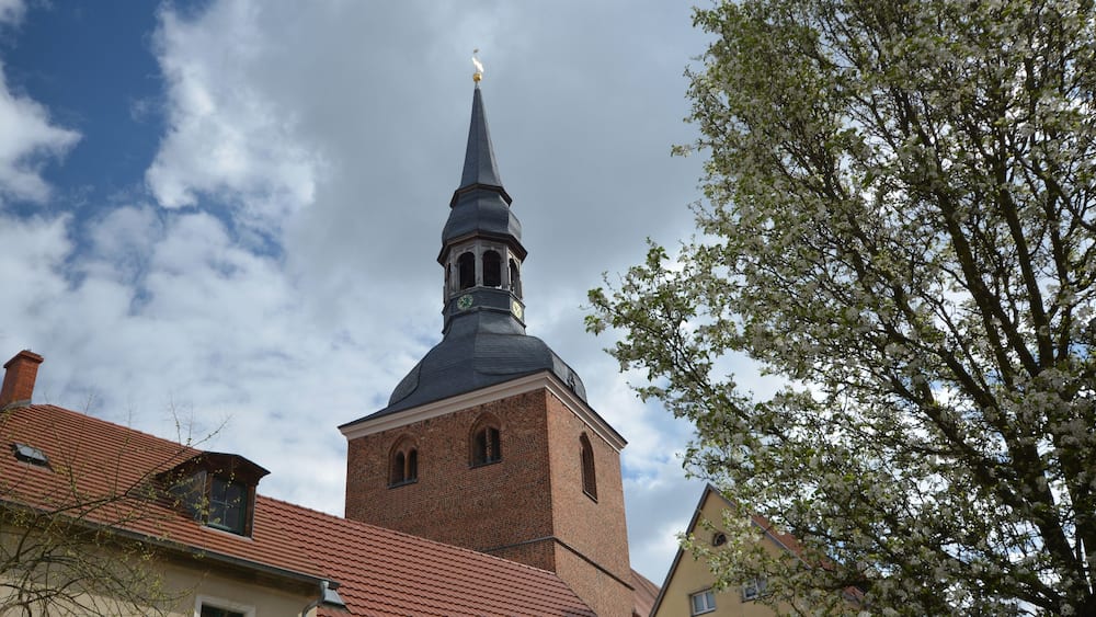 Evangelical Church of St. Jacobi in Nauen (Brandenburg) on April 19, 2016, Germany