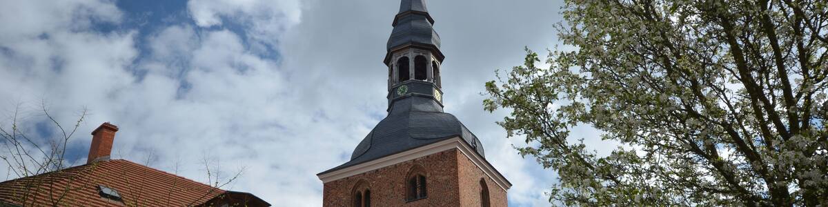Evangelical Church of St. Jacobi in Nauen (Brandenburg) on April 19, 2016, Germany