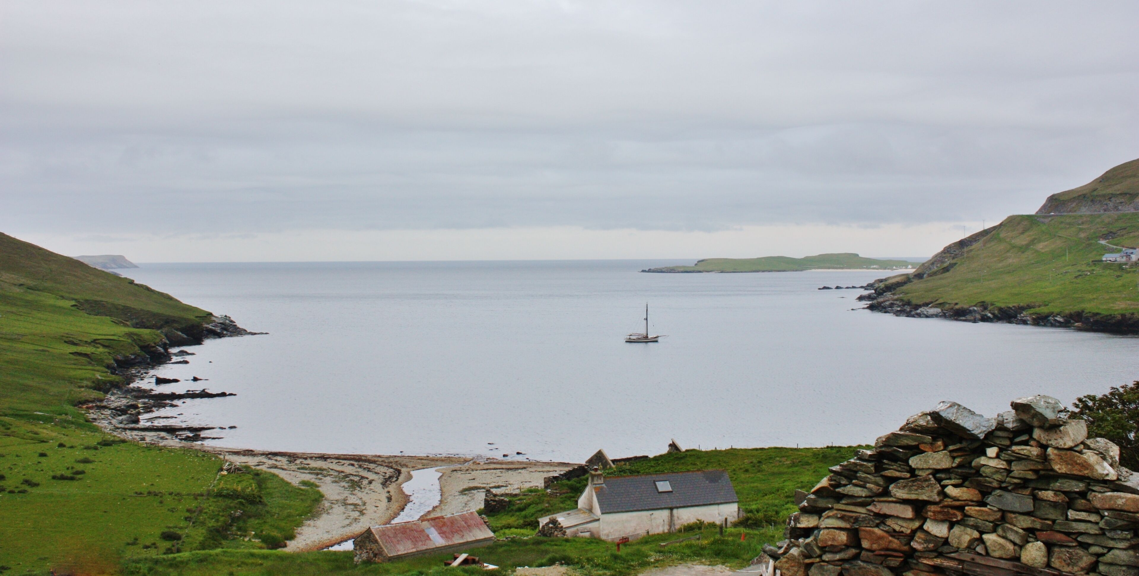 Anchored at Channerwick for the night.