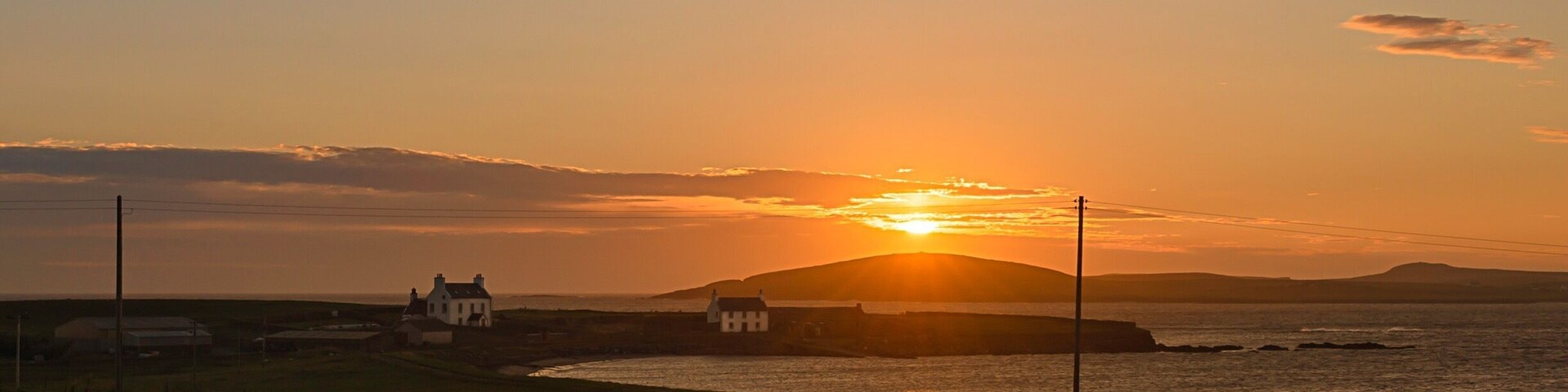 A glorious sunset on an evening drive around Shetland