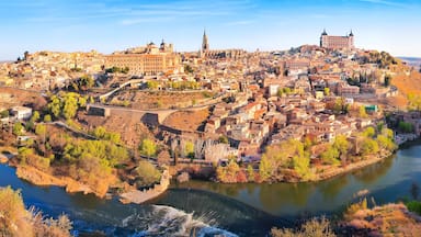 Panoramic view of the city of Toledo in Castile-La Mancha, Spain