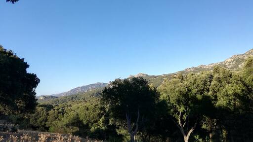 Panoramica della valle di Valentino, a Calangianus.