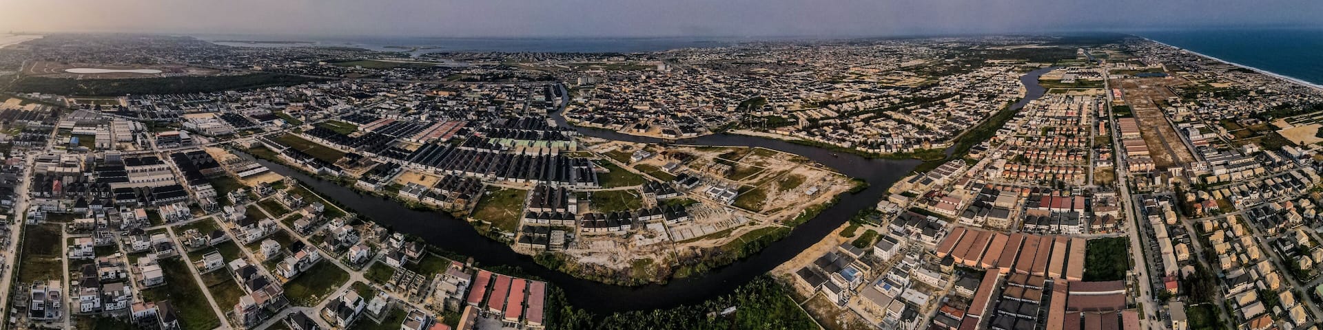 aerial view of the city of Awka, Nigeria