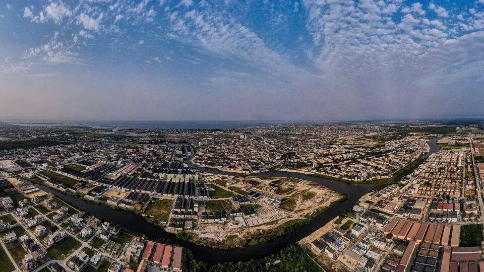 aerial view of the city of Awka, Nigeria