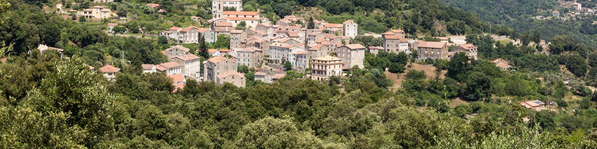 Medieval village of Vico in Corsica, France