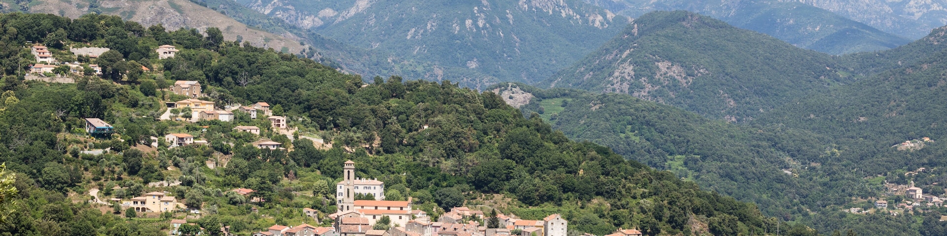 Medieval village of Vico in Corsica, France