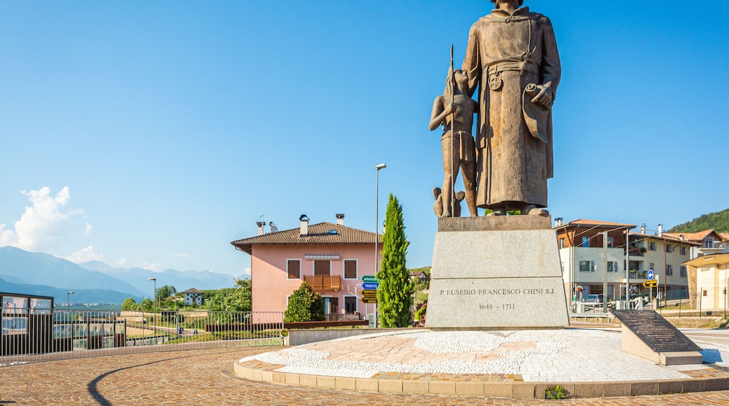 bronze statue of Eusebio Chini (Phater Kino) - 1645-1711. Segno,Predaia, Val di Non, Trento province,Trentino Alto Adige - Italy